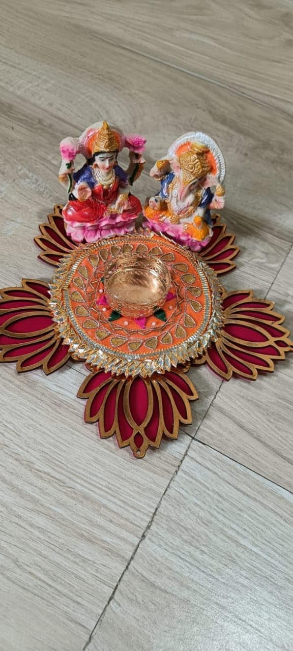 Sellplus Elegant Decorative Tealight Holder for Home Festival Pooja Wedding Anniversary Table Decoration Living Room Mandir (Tealight-366)