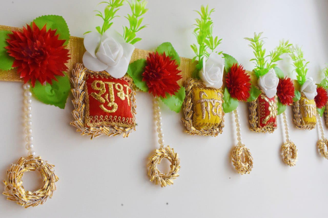 Sellplus Handmade Bandhanwar Decorative | Traditional Premium Look Bandhanwar Toran for Main Door Decorative Hanging Festival Home Temple Decor (Pack of 1) (BDHW553)