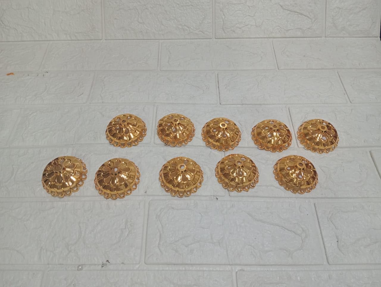 Nutts Handmade Golden Decor Items for Art & Craft and Home Festival Decorations Crafts (Pack of 50) (RM-GI15)