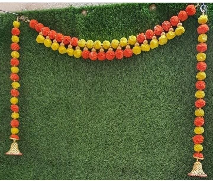 Sellplus Handmade Bandhanwar Decorative | Traditional Handmade Artificial Flower Bandhanwar | Home Entrance Decorations Bandhnawar (Pack of 1) (BDHW577)