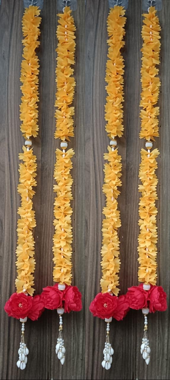 Nutts Handmade Floral Paper Gajra Hanging Decorations | Traditional Decorative Paper Gajra | Home Entrance Decor Hanging (PAPERG34)