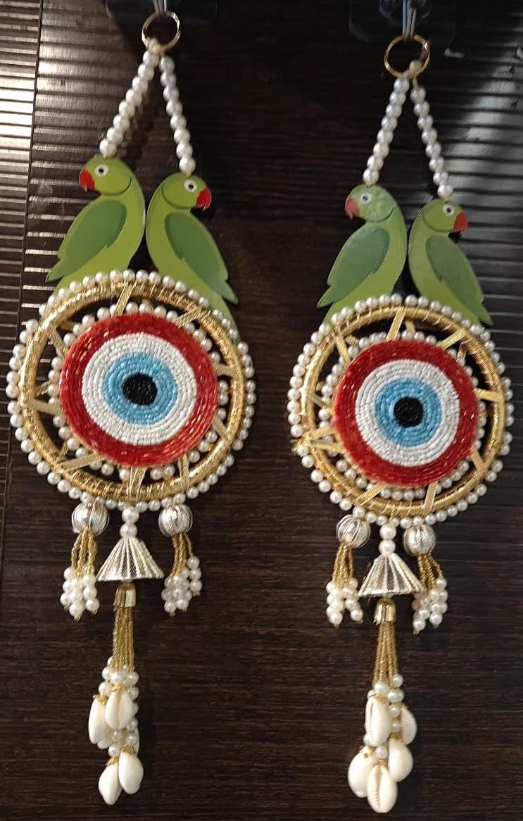 Nutts Handmade Decorative Evil Eye Latkan Hanging Evil Eye Toran for Decoration (EvilEyeH-02-6)