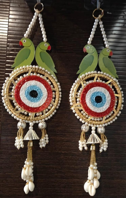Nutts Handmade Decorative Evil Eye Latkan Hanging Evil Eye Toran for Decoration (EvilEyeH-02-6)