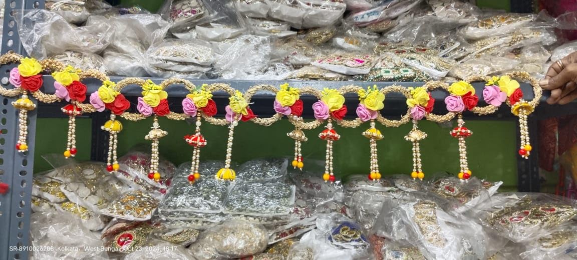 Sellplus Handmade Bandhanwar Decorative | Handcrafted Decorative Bandhanwar Toran for Door Entrance Wall Temple Decor (Pack of 1) (BDHW429)