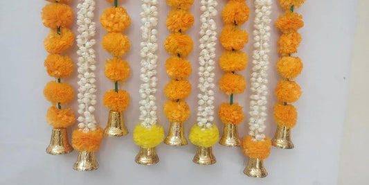 Nutts Decorative Handcrafted Artificial Mogra Hanging | Artificial Flower Hanging | Multicolour Toran for Home Decor (MOGRAH37)