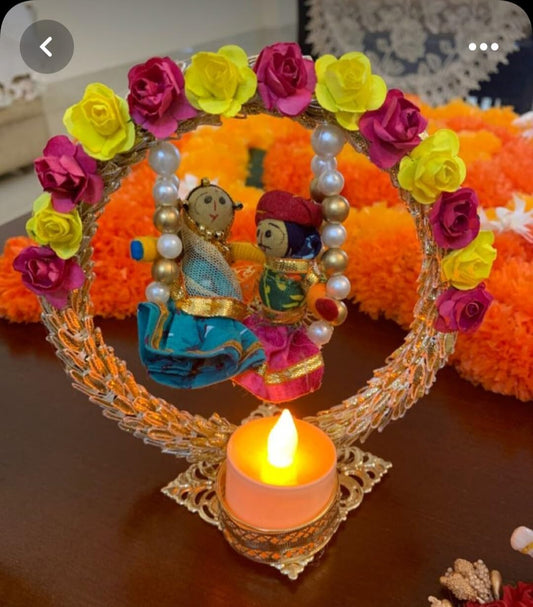 Sellplus Elegant Decorative Tealight Holder for Festival Pooja Home Decoration Wedding Mandir Decor Reusable Candle Holder(Pack of 1) (Tealight-248)