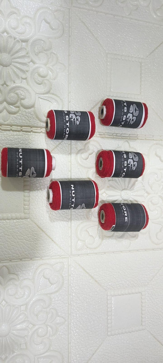 Nutts Traditional Red Mauli Sacred Thread Roll for Pooja and Religious Ceremonies (PoojaM-12) (Pack of 6)