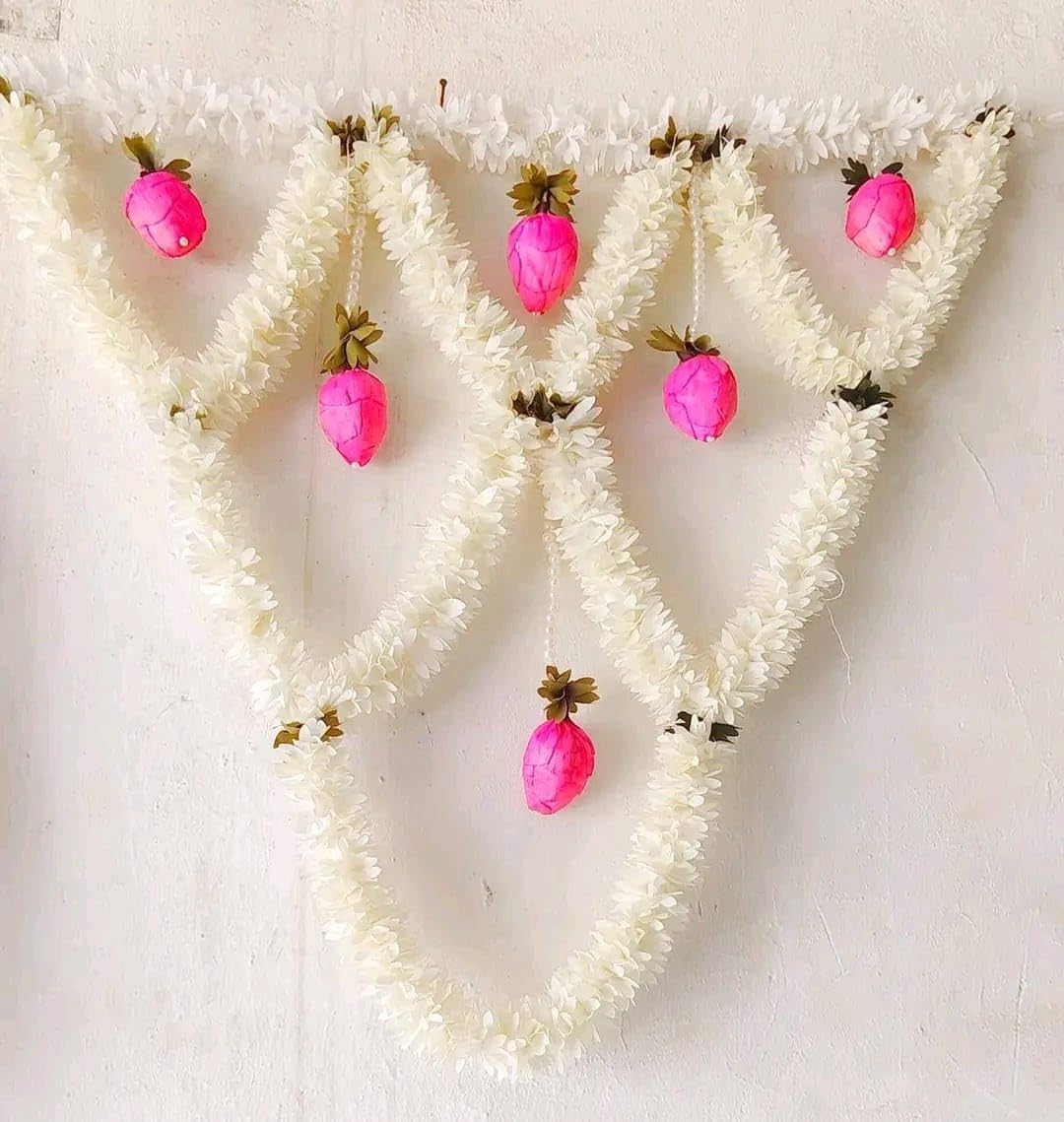 Nutts Handmade Paper Gajra Hanging Decorative | Traditonal Hanging for Paper Gajra Decorations for Walls Hanging Decor Set of 1 (PAPERG98)