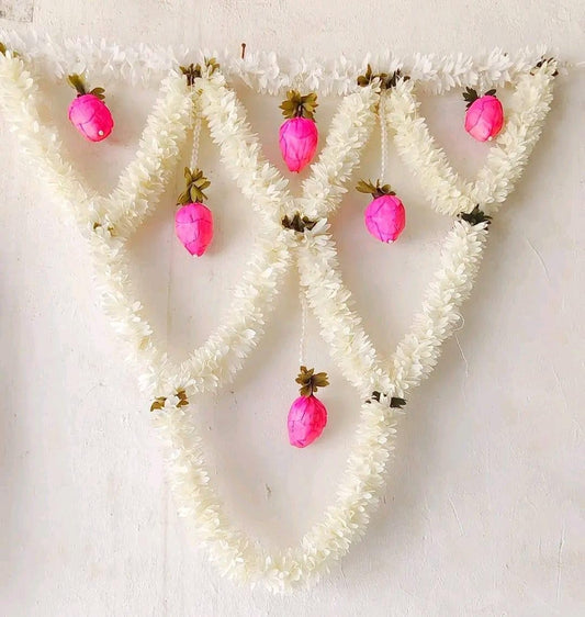 Nutts Handmade Paper Gajra Hanging Decorative | Traditonal Hanging for Paper Gajra Decorations for Walls Hanging Decor Set of 1 (PAPERG98)