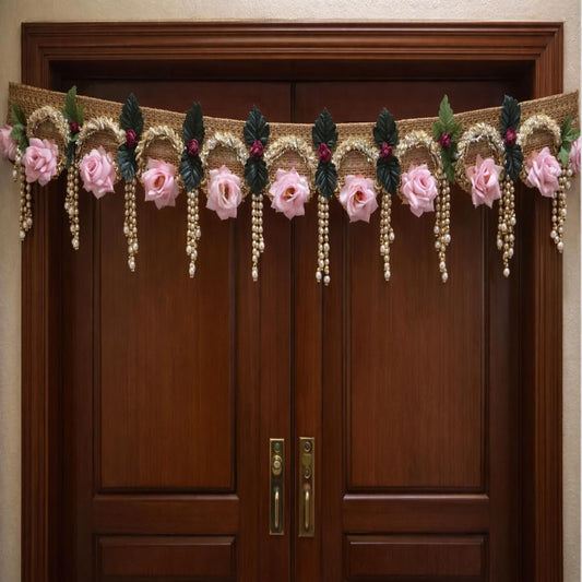 Sellplus Handmade Decorative Artificial Flower Bandhanwar | Traditional Florel Bandhanwar for Main Door Entrance and Welcoming Area (Pack of 1) (BDHW136)