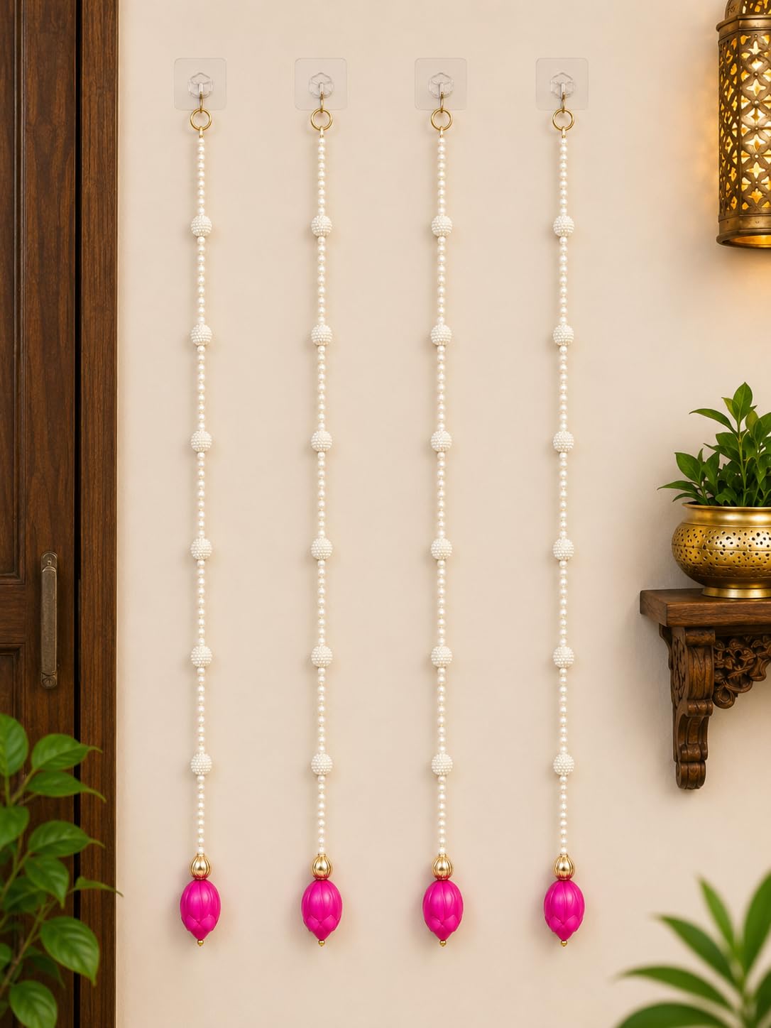 Nutts Handmade Decorative Multicolour Paper Gajra Hanging | Kamal Kali Fabric Hanging for Home Decoration (PaperG111)