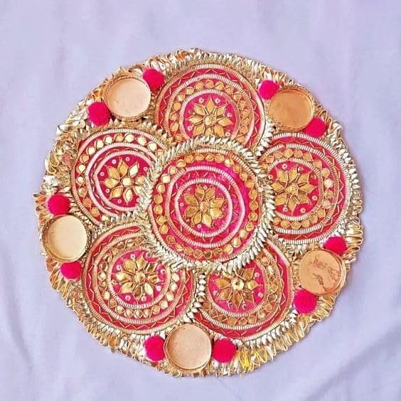 Sellplus Decorative Floral Rangoli Traditional Festival Home Decoration Diwali Pooja Mandir Entrance Reusable Decorative Floor Art Design (Rang47)