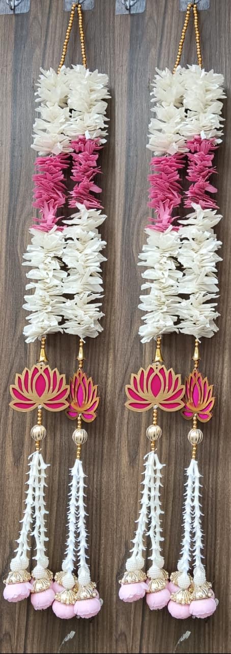 Nutts Handmade Decorative Paper Gajra Hanging | Traditional Decorative Hanging Paper Gajra for Home Entrance Decorations Hanging (PAPERG91)