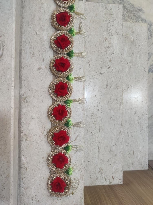 SellPlus Traditional Decorative Bandhanwar | Moti Chudi Rose Latkan Decorative for Home and All Festival Bandhanwar | Main Door Decorative for Special Occasions Decor (BDHW523)