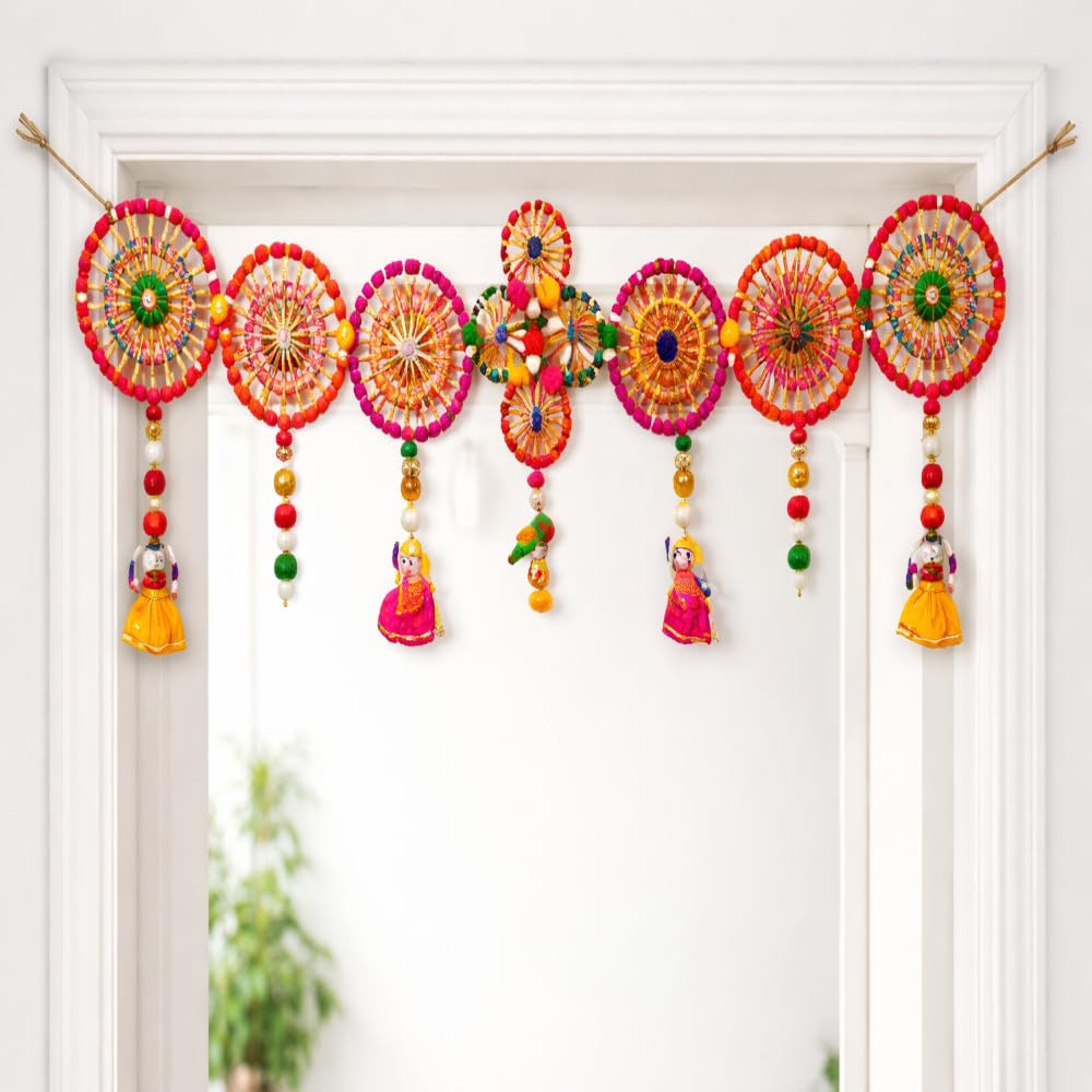 Sellplus Handmade Bandhanwar Artificial Flower Decorations | Decoartive Floral Bandhanwar for Main Door Entrance and Welcoming Area Decorations (Pack of 1) (BDHW60)