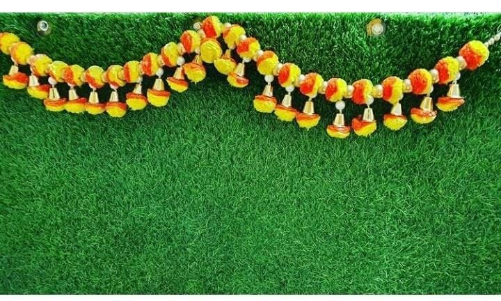 Sellplus Handmade Bandhanwar Decorative | Traditional Handmade Artificial Flower Bandhanwar | Home Entrance Decorations Bandhnawar (Pack of 1) (BDHW576)