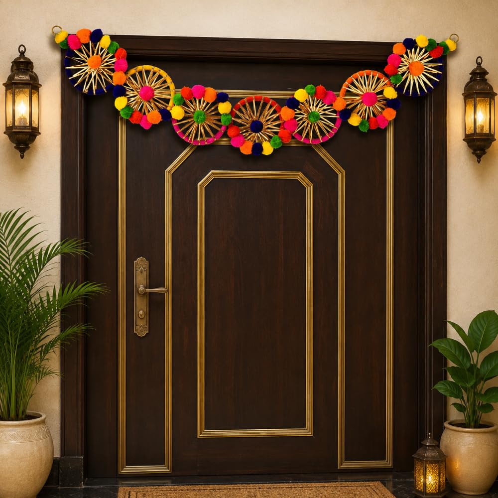 SellPlus Beautifully Crafted Bandhanwar that enhances the Look of Your Main Door and adds a Rich Traditional Touch to Your Home décor. (BDHW151)