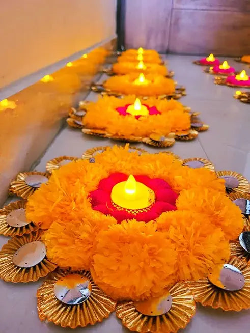 Decorative Design Gendha Gota Candle T-Light for Diwali, Marriage, Party, and All Festival Decor Your Home, Wall, Main Door, Office Etc Decoration Item (2)