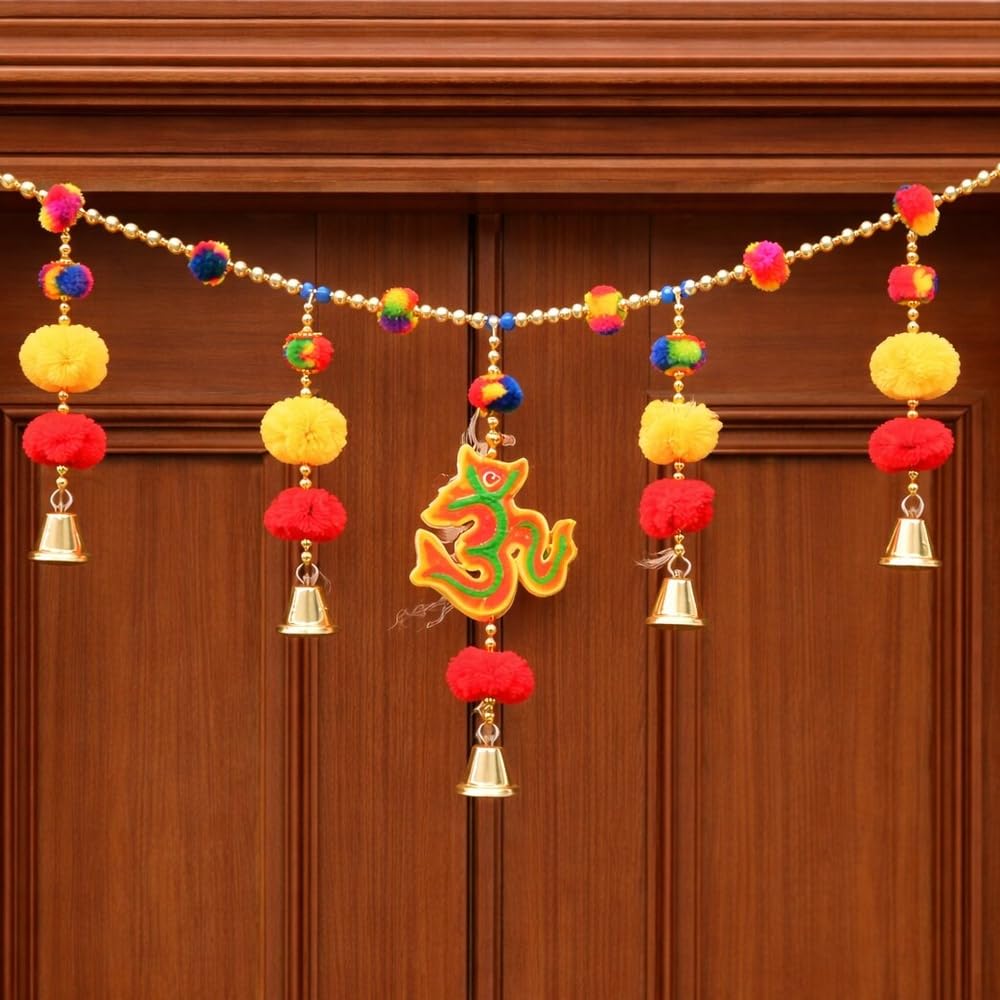 Sellplus Handmade Bandhanwar Decorative | Ethnic Bandhanwar Door Hanging for Entrance Wedding Housewarming Diwali Pooja Decoration (Pack of 1) (BDHW505)