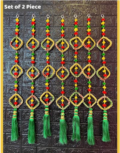 Nutts Handmade Traditional Door Hanging | Pack of 2 Decorative Bells Hanging for Main Door Entrance (PMPMT102)