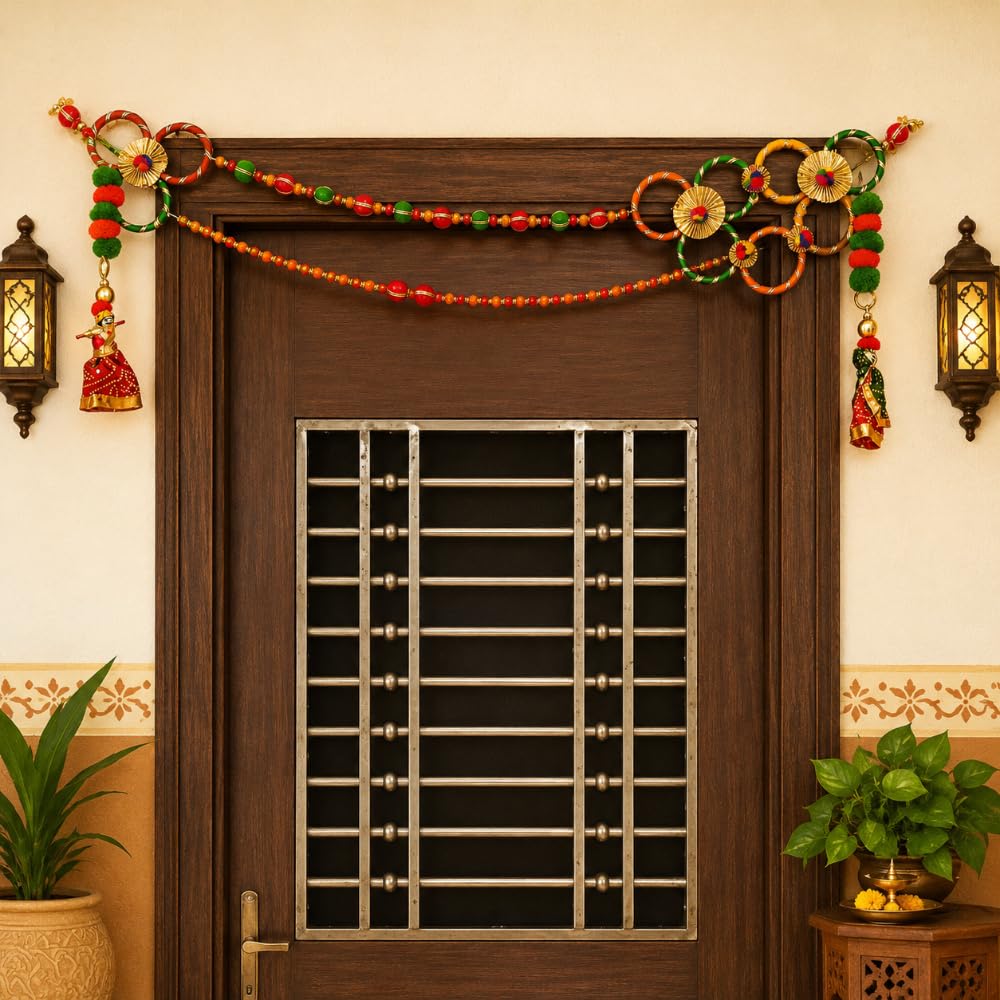 SellPlus Beautifully Crafted Bandhanwar that enhances the Look of Your Main Door and adds a Rich Traditional Touch to Your Home décor. (BDHW174)