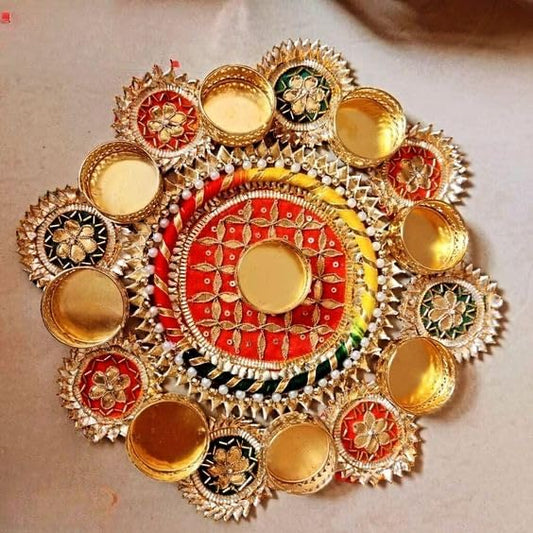 NUTTS Decorative Floral Rangoli Traditional Festival Home Decoration Diwali Pooja Mandir Entrance Reusable Decorative Floor Art Design (Rang58)