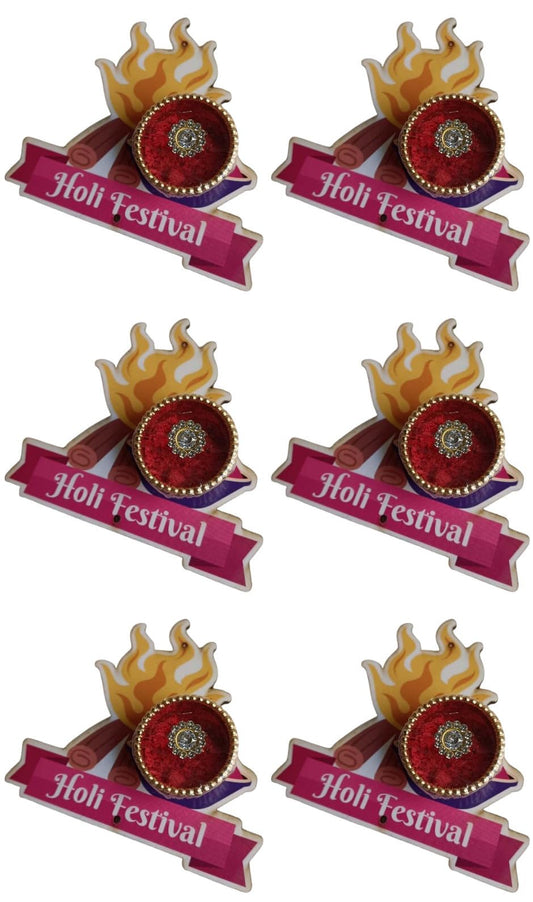 NUTTS  Traditional Decorative MDF Holi Festival Return Gifts for Festival Celebration (HOLIPLATE-62)