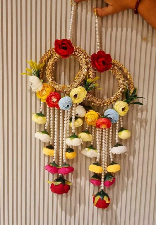 Chudi Beads Peony Hanging Perfect for Home Decoration | Ideal for Diwali Festivities | Enhance Your Space with Graceful Touches