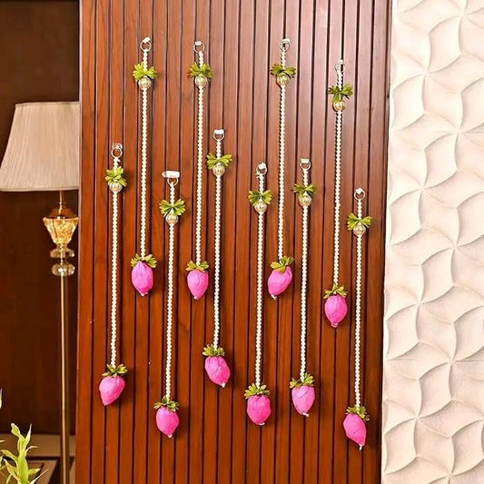 Nutts Handmade Decorative Paper Gajra Hanging | Flower Hanging for Home and Office Decor | Mogra Toran for Decoration (PaperG21)