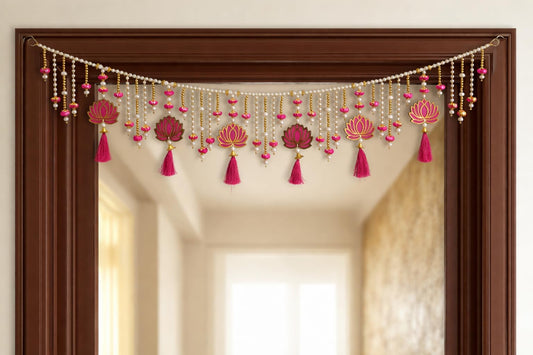 Sellplus Handmade Bandhanwar Multicolor Artificial Floral Decorations | Traditional Decorative Door Toran Bandhanwar Hanging for Festive Home Entrance Decor (Pack of 1) (BDHW267)