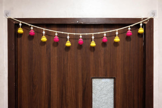 Sellplus Handmade Bandhanwar Toran Artificial Floral Decorative | Decorative Bandhanwar Toran Hanging | Door Wall Mandir Wedding and Housewarming Decoration (Pack of 1) (BDHW188)