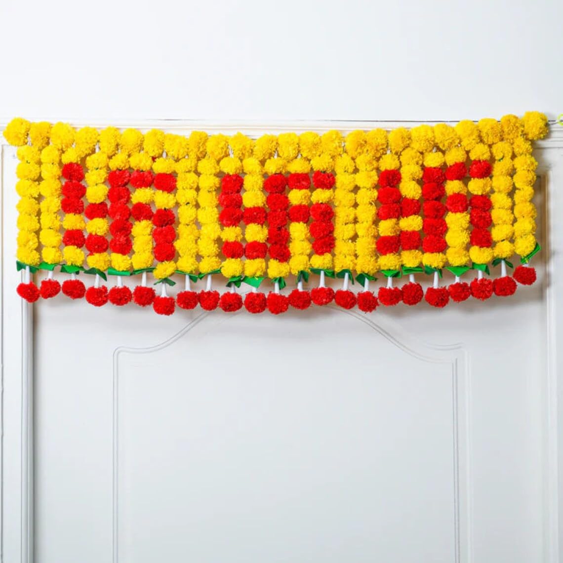 Sellplus Handcrafted Artificial Flower Multicolour Decorative Bandhanwar | Decorative Festival Bandhanwar Toran for Home Office and Mandir Entrance Decor Festive (Pack of 1) (BDHW458)