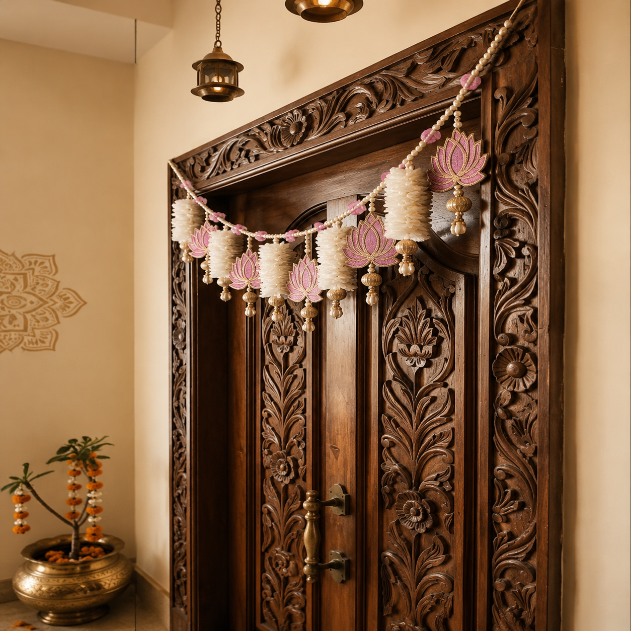 Nutts Handmade Festive Floral Bandhanwar Toran