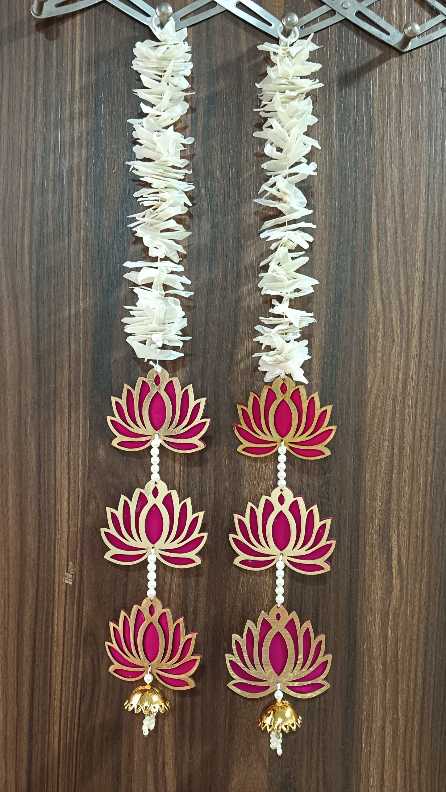 Nutts Lotus Hanging Decor Perfect For Festive Wall Decoration Enhances Home Interiors During Celebrations With Traditional Spiritual And Elegant Design