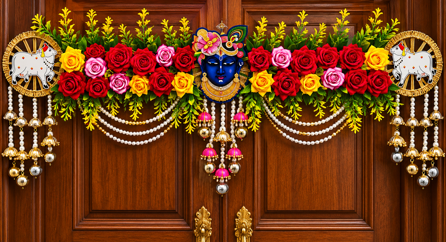 Nutts Elegant Bandhanwar with Beads for Home Entrance