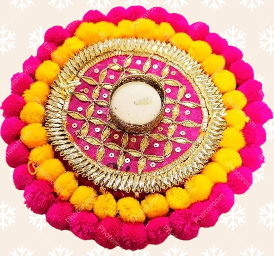 Sellplus Elegant Decorative Tealight Holder for Festival Pooja Home Decoration Wedding Mandir Decor Reusable Candle Holder(Pack of 1) (Tealight-395)