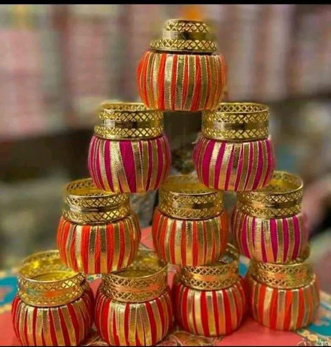 Sellplus Decorative Matki Style Tealight Holder | Decoration for Home | Office | Diwali | Pooja | Diwali & All Special Festival Decor (Tealight-107) (Pack of 2)