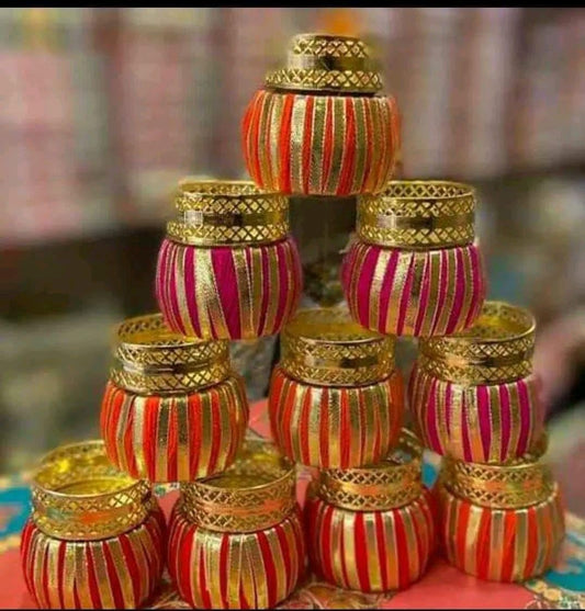 Sellplus Decorative Matki Style Tealight Holder | Decoration for Home | Office | Diwali | Pooja | Diwali & All Special Festival Decor (Tealight-107) (Pack of 2)