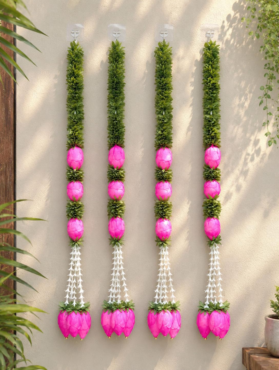 Nutts Handmade Decorative Multicolour Paper Gajra Hanging | Kamal Kali Fabric Hanging for Home Decoration (PaperG39)