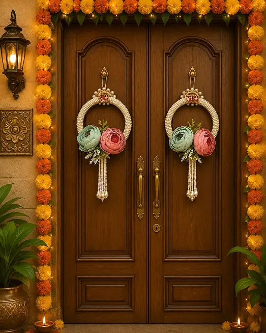 Nutts Handmade Yellow Genda Door Hanging | Parrot Design Hanging for Home Entrance Decoration Pack of 4 (SMALL41) (Small551)