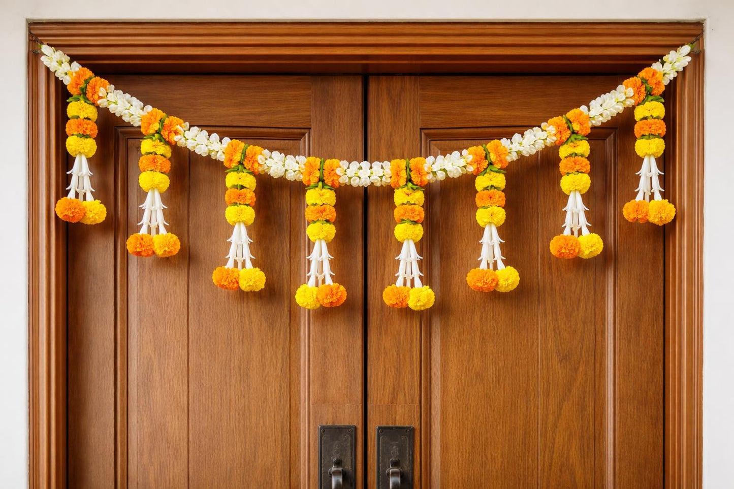Sellplus Handmade Bandhanwar Decorative | Decorative Bandhanwar Toran with Beads and Tassels | Diwali Navratri Wedding Festival Bandhanwar Decor (Pack of 1) (BDHW412)