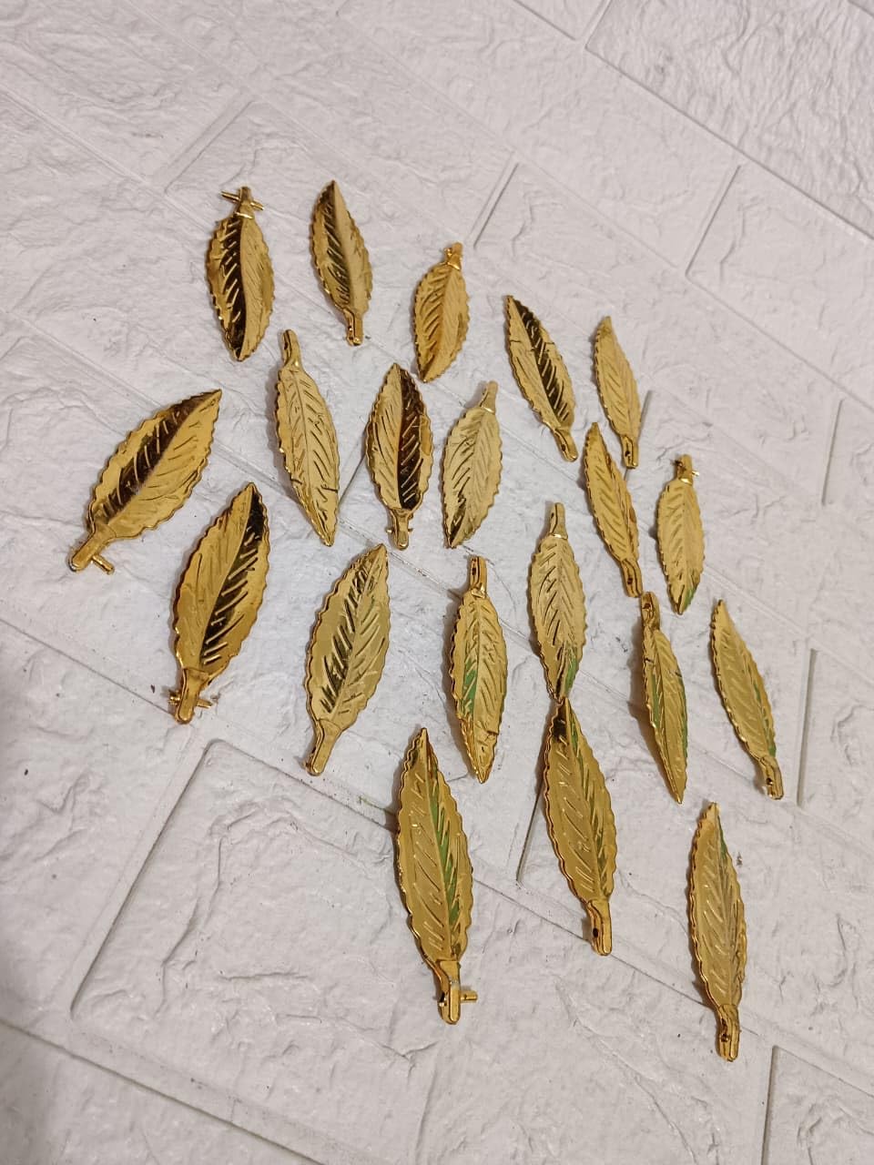 Nutts Handmade Golden Decor Items for Art & Craft and Home Festival Decorations Crafts (Pack of 50) (RM-GI32)