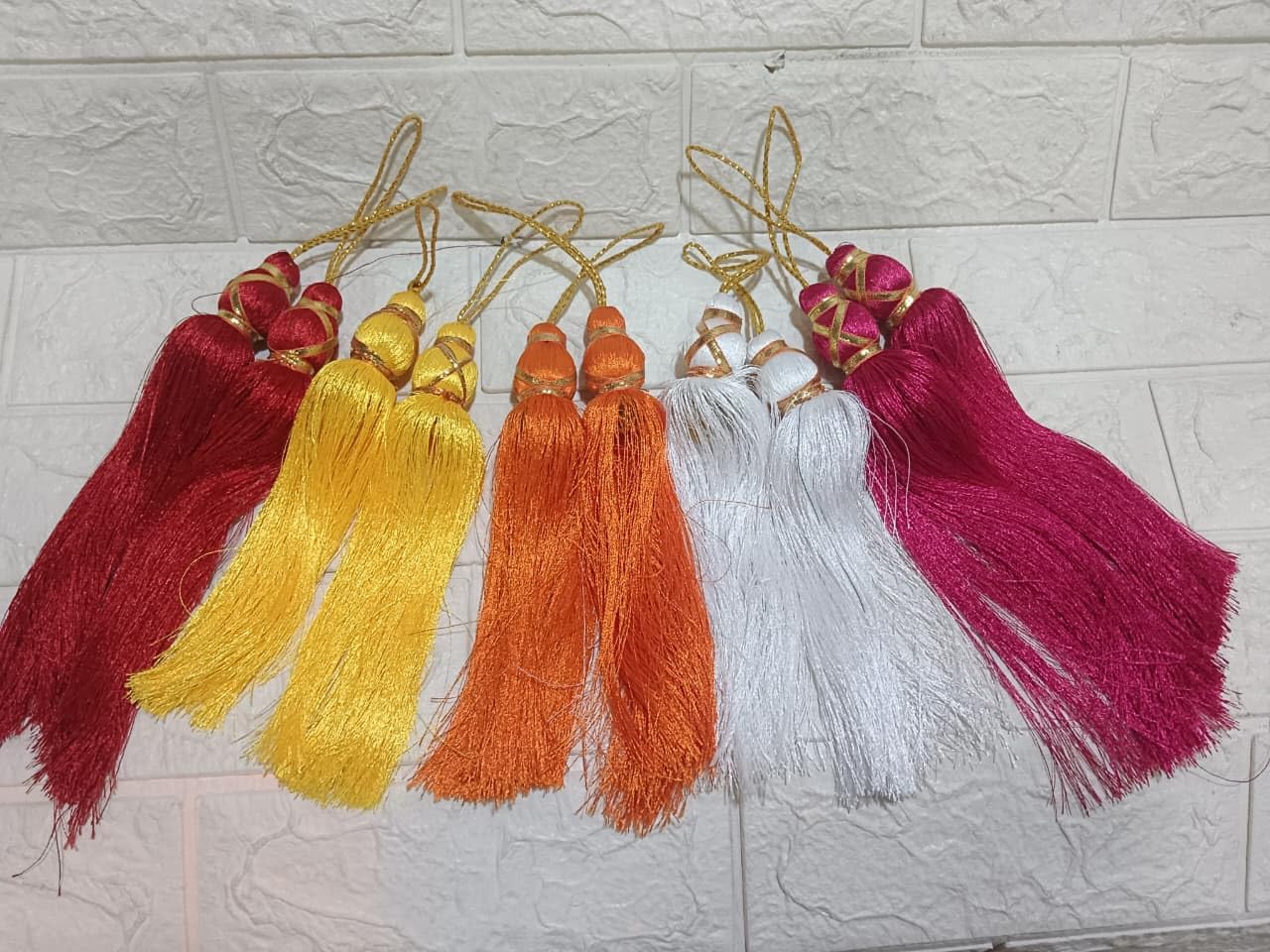 Nutts Designer Latkan for Saree Blouse Multi-Purpose Women's Ethnic Wear Latkan Tassels for Blouse | Lehenga | Suit & Dupatta Embellishment & Decoration (Pack of 10)