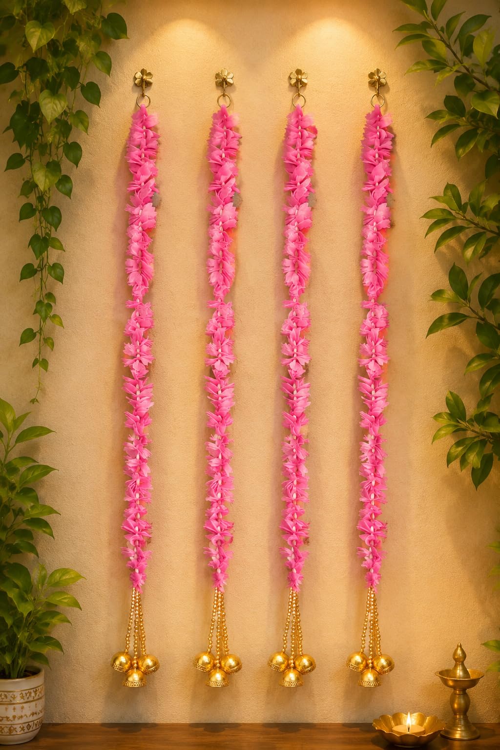 Nutts Handmade Decorative Multicolour Paper Gajra Hanging | Kamal Kali Fabric Hanging for Home Decoration (PaperG78)