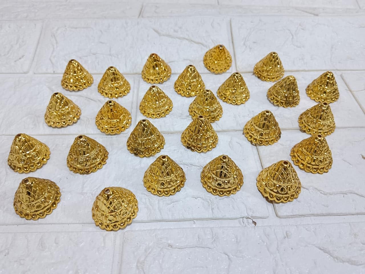 Nutts Handmade Golden Decor Items for Art & Craft and Home Festival Decorations Crafts (Pack of 50) (RM-GI011)
