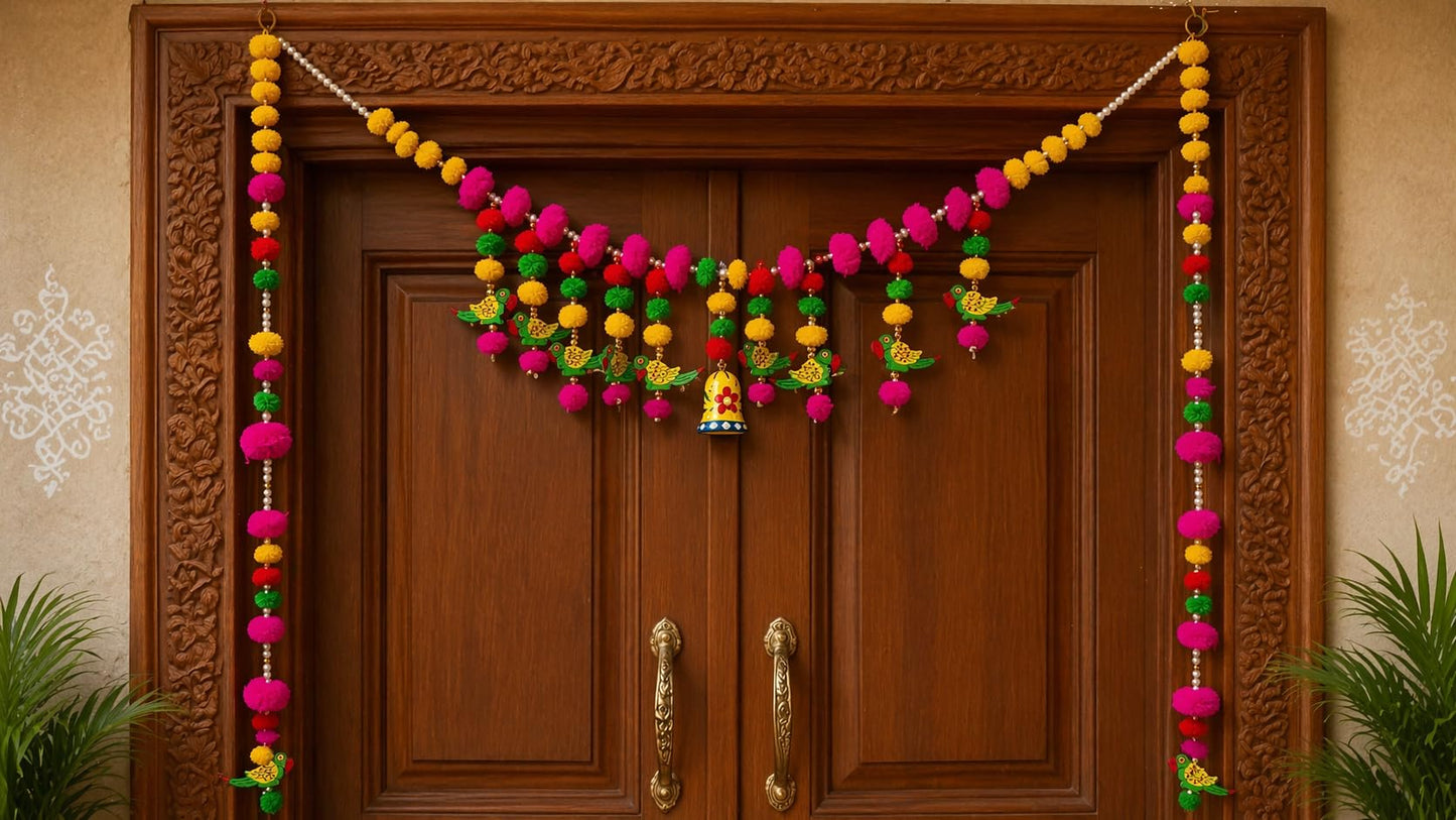 Sellplus Handmade Bandhanwar Decorative | Handcrafted Decorative Bandhanwar Toran for Door Entrance Wall Temple Decor (Pack of 1) (BDHW432)