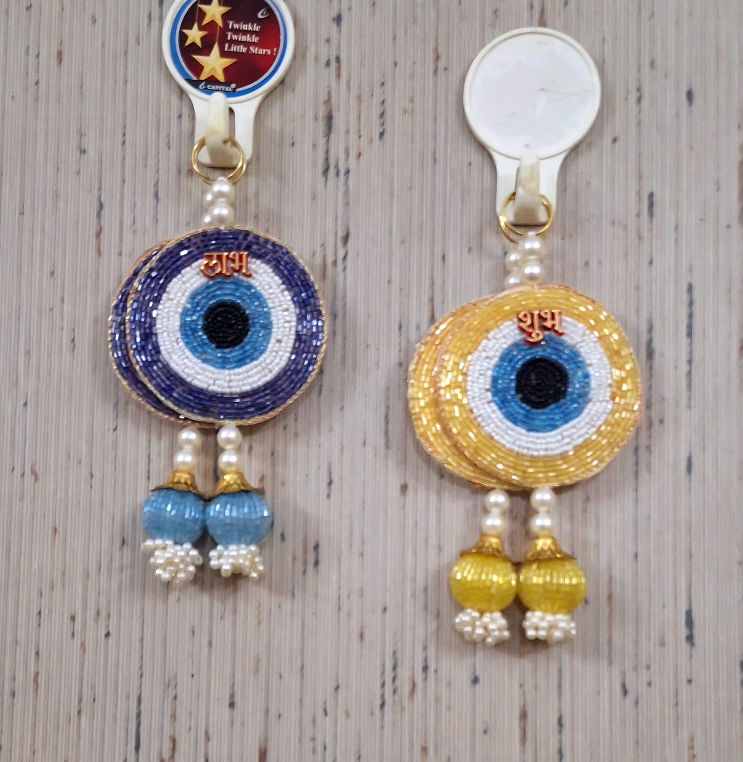 Nutts Decorative Shubh Labh Evil Eye Small Wall Hanging | Perfect For Home & Office |  Wall Hanging for Main Door | Enhance Your Space with Graceful Touches (Design 25) (Set Of 1)