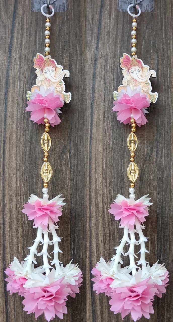 Nutts Handmade Paper Gajra Hanging Decorative | Traditonal Hanging for Paper Gajra Decorations for Walls Hanging Decor Pack of 2 (PAPERG102)