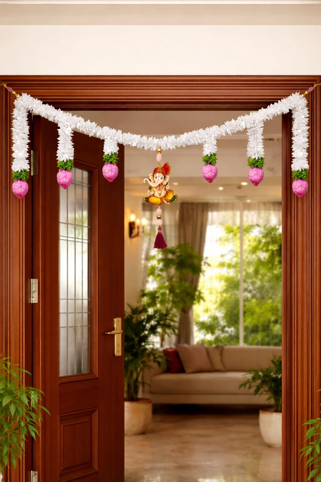 Sellplus Handmade Bandhanwar Decorative | Ethnic Bandhanwar Door Hanging for Entrance Wedding Housewarming Diwali Pooja Decoration (Pack of 1) (BDHW502)