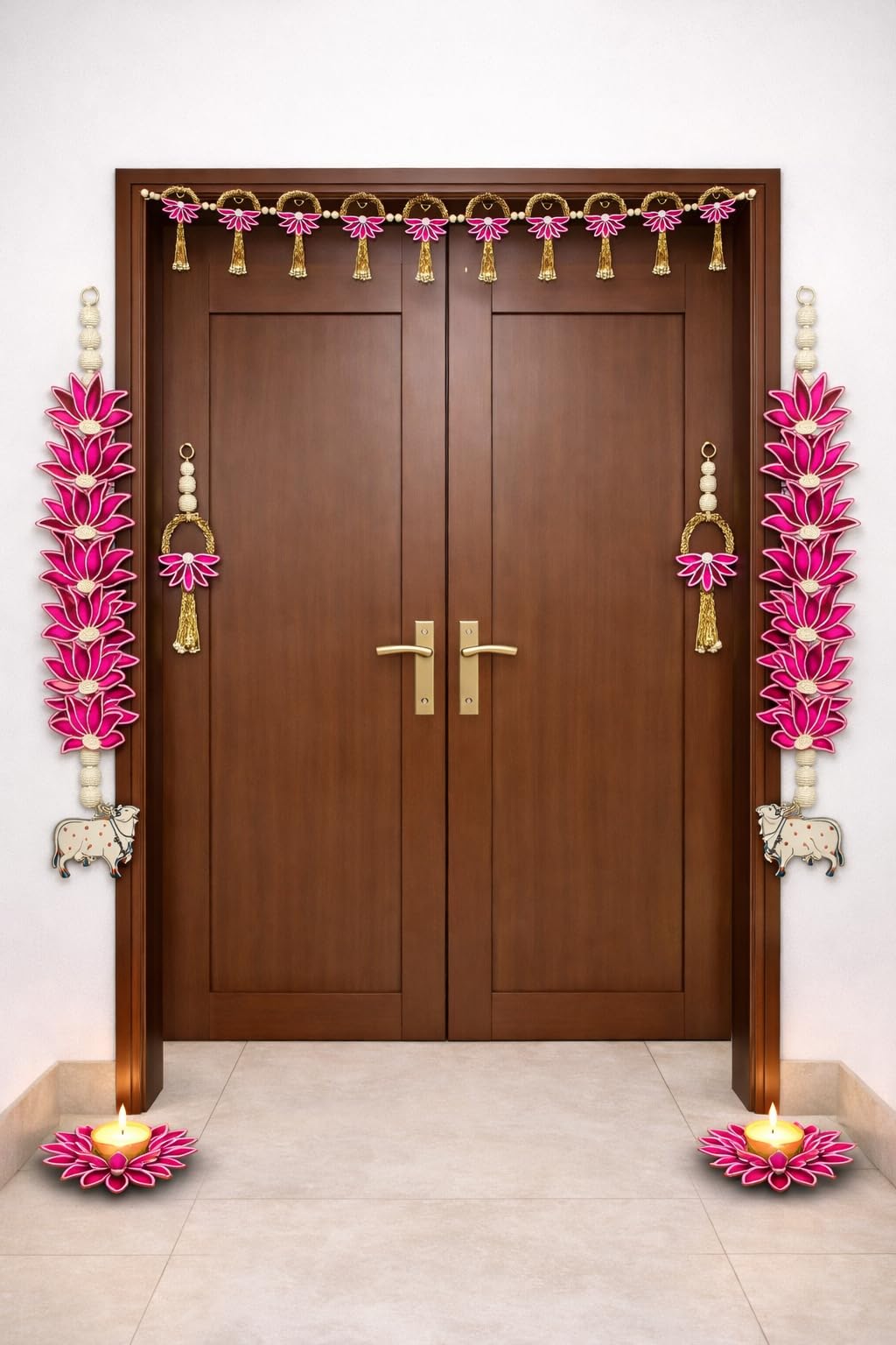 Sellplus Handmade Bandhanwar Decorations | Premium Style Decorative Bandhanwar Toran Hanging for Diwali Ganesh Chaturthi and Housewarming Decoration (Pack of 1) (BDHW302)